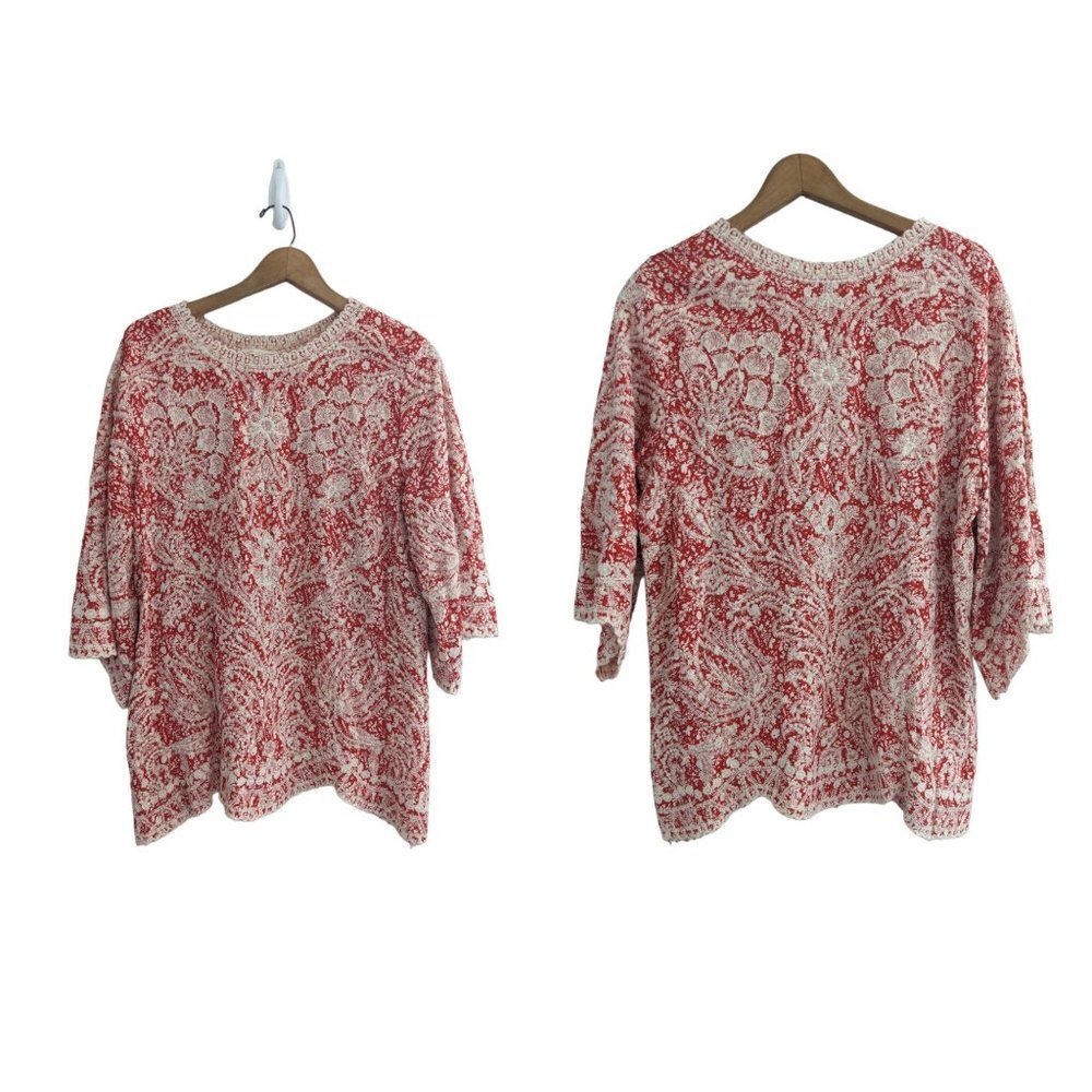 Solitaire Bell Sleeve Boho Beachy Embroidered Shirt